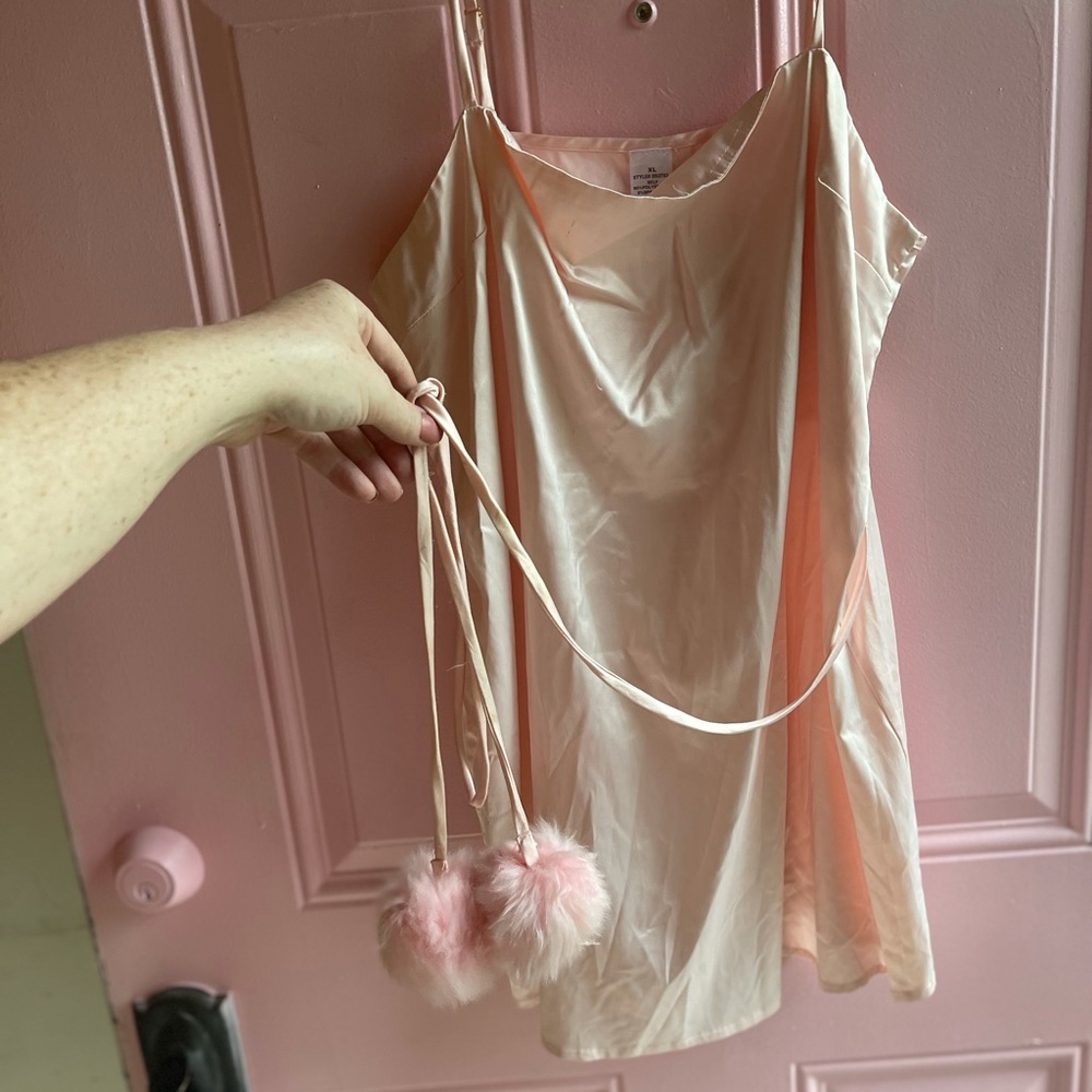 Forever 21 Pink Satin Slip Dress